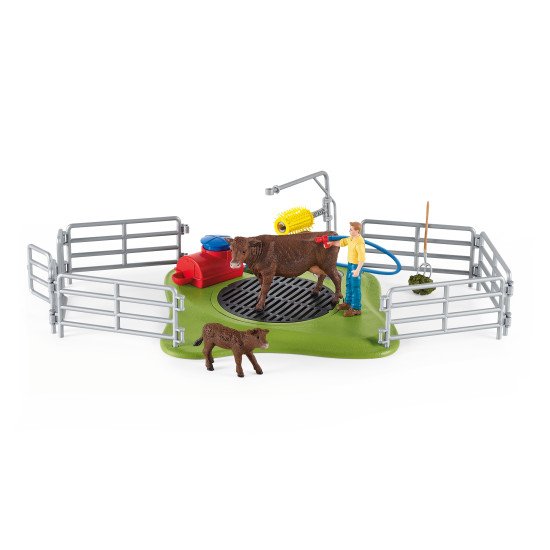 schleich Farm World Station de lavage pour vaches