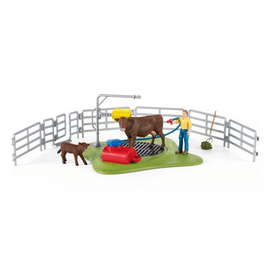 schleich Farm World Station de lavage pour vaches