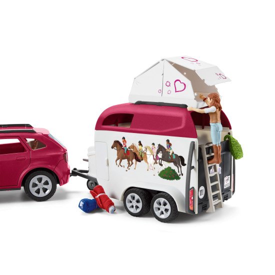 schleich HORSE CLUB Grand voyage équestre en voiture et remorque