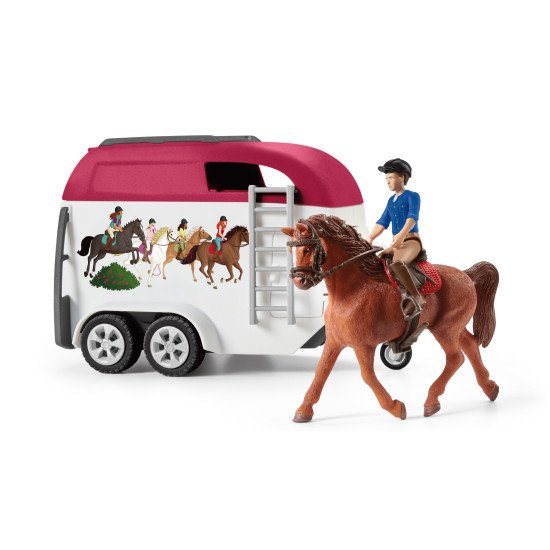 schleich HORSE CLUB Grand voyage équestre en voiture et remorque