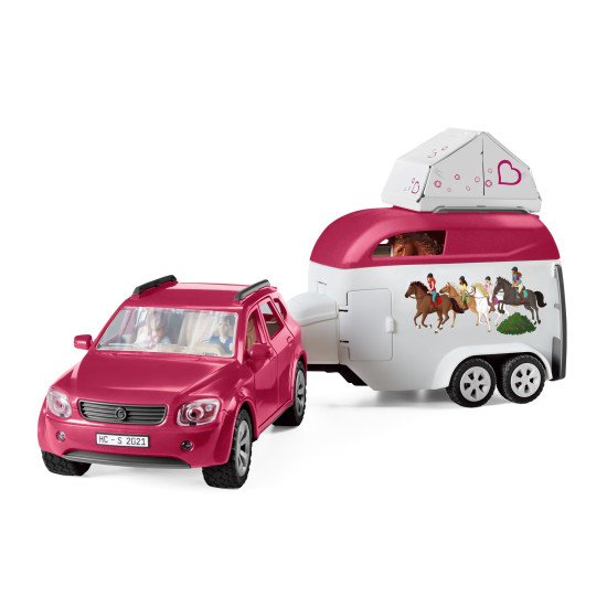 schleich HORSE CLUB Grand voyage équestre en voiture et remorque