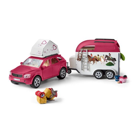 schleich HORSE CLUB Grand voyage équestre en voiture et remorque