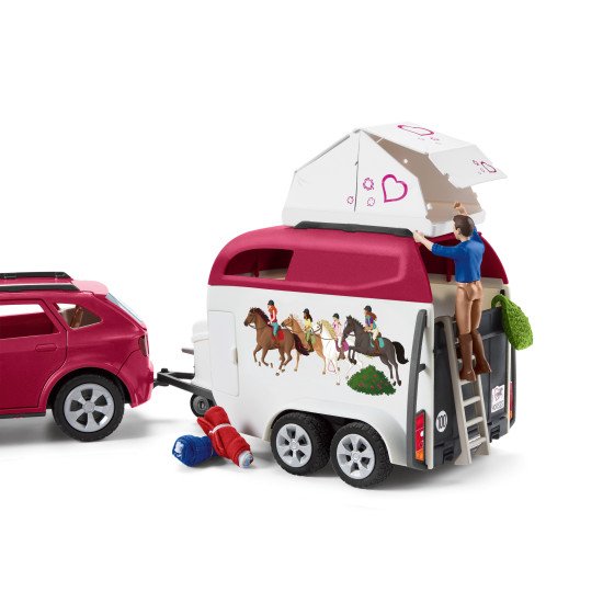 schleich HORSE CLUB Grand voyage équestre en voiture et remorque