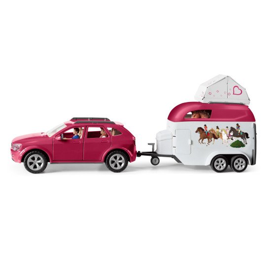 schleich HORSE CLUB Grand voyage équestre en voiture et remorque