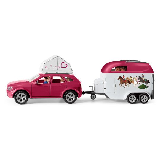 schleich HORSE CLUB Grand voyage équestre en voiture et remorque