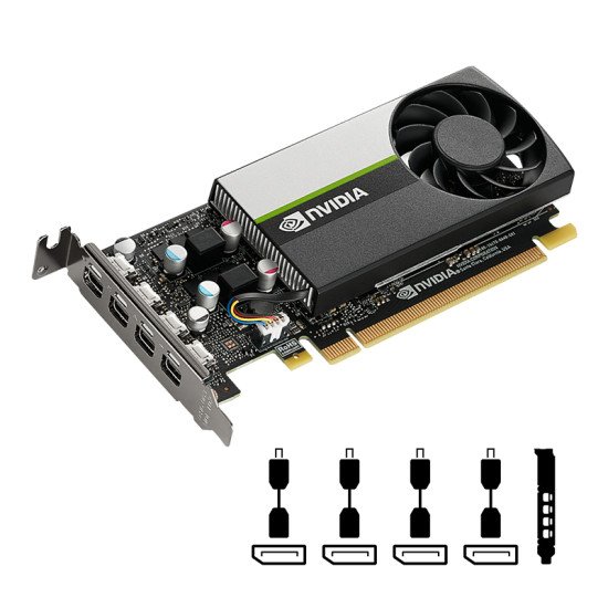 PNY VCNT1000-SB carte graphique NVIDIA T1000 4 Go GDDR6