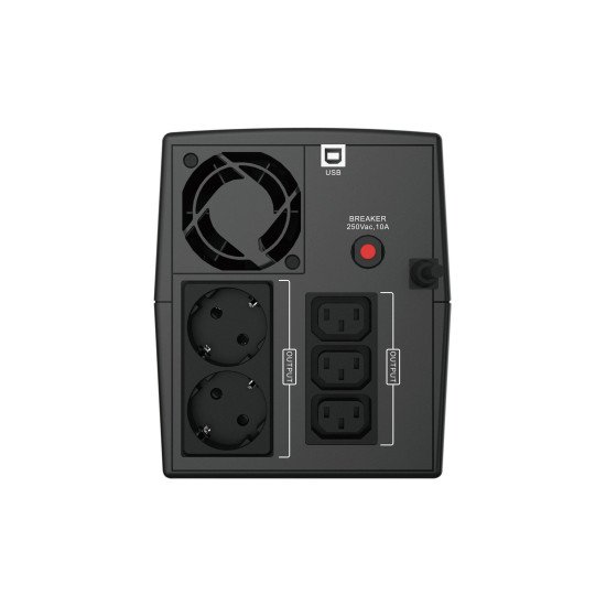 Conceptronic ZEUS04EM UPS Interactivité de ligne 2,2 kVA 1320 W 5 sortie(s) CA