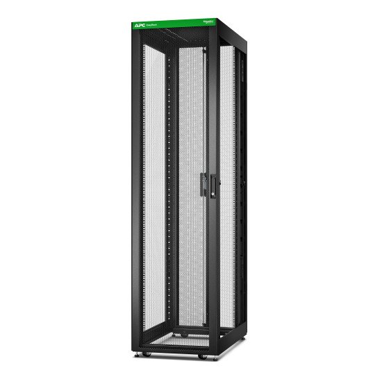 APC Baie EasyRack 600mm/48U/1000mm avec toit, sans panneau latéral, roulettes, noir