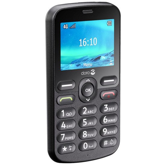 Doro 1880 113,7 g Noir Téléphone d'entrée de gamme