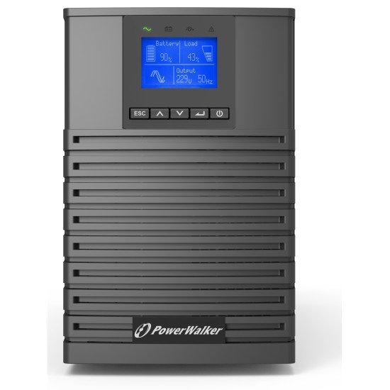 PowerWalker VFI 1000 ICT IoT Double-conversion (en ligne) 1 kVA 1000 W 4 sortie(s) CA