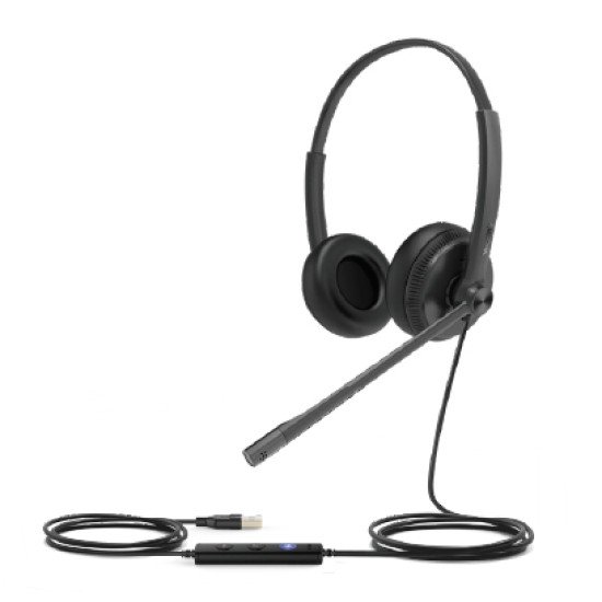 Yealink UH34 Casque Avec fil Arceau Bureau/Centre d'appels Noir