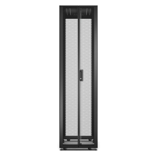 APC Baie EasyRack 600mm/48U/1000mm avec toit, sans panneau latéral, roulettes, noir