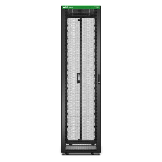 APC Baie EasyRack 600mm/48U/1000mm avec toit, sans panneau latéral, roulettes, noir