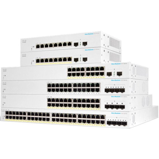 Cisco CBS220-8FP-E-2G-EU commutateur réseau Géré L2 Gigabit Ethernet (10/100/1000) Connexion Ethernet POE Blanc