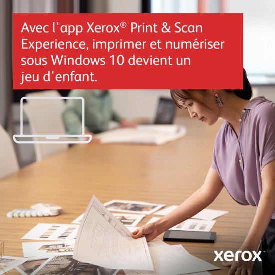 Xerox B225 copie/impression/numérisation recto verso sans fil A4, 34 ppm, PS3 PCL5e/6, chargeur automatique de documents, 2 magasins, total 251 feuilles