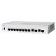 Cisco CBS350-8S-E-2G-UK commutateur réseau Géré L3 Gigabit Ethernet (10/100/1000) 1U Noir, Gris