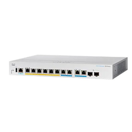 Cisco CBS350 Géré L3 Gigabit Ethernet (10/100/1000) Connexion Ethernet, supportant l'alimentation via ce port (PoE) 1U Noir, Gris