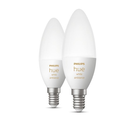 Philips Hue White ambiance Flamme - Ampoule connectée E14 - (pack de 2)