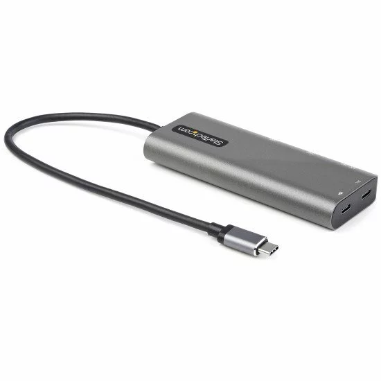 StarTech.fr Adaptateur Multiports USB-C - USB-C vers HDMI 4K 30Hz ou VGA  1080p - Mini Dock USB Type-C avec Alimentation 100W Passthrough - Hub USB 3  Ports USB 5Gbps - GbE 