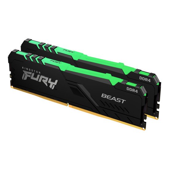 Kingston Technology FURY Beast RGB module de mémoire 32 Go 2 x 16 Go DDR4 3200 MHz