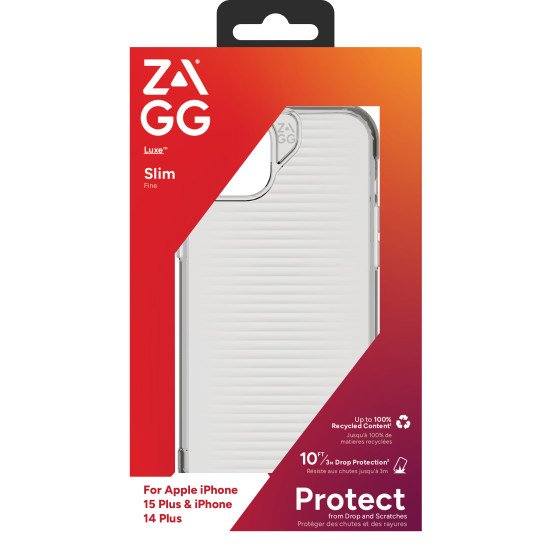 ZAGG Luxe coque de protection pour téléphones portables 17 cm (6.7") Housse Transparent