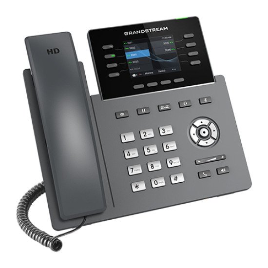 Grandstream Networks GRP2624 téléphone fixe Noir 8 lignes TFT Wifi