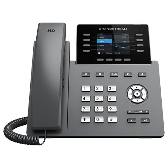 Grandstream Networks GRP2624 téléphone fixe Noir 8 lignes TFT Wifi