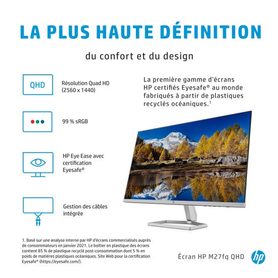 HP Écran QHD M27fq