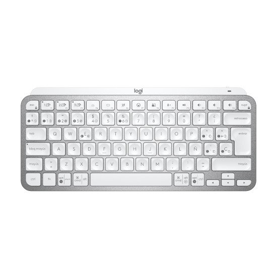 Logitech MX Keys Mini clavier Bureau RF sans fil + Bluetooth QWERTY Espagnole Gris