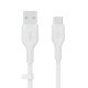 Belkin BOOST↑CHARGE Flex câble USB 2 m USB 2.0 USB C Blanc