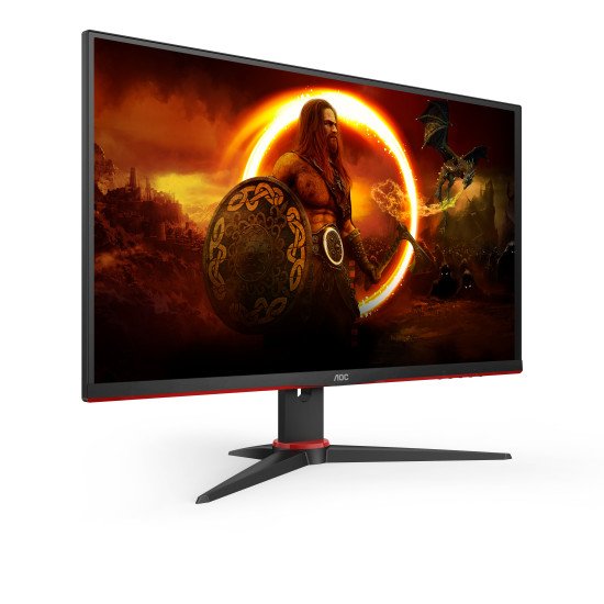 AOC 24G2SAE/BK écran PC 23.8" 1920 x 1080 pixels Full HD Noir, Rouge