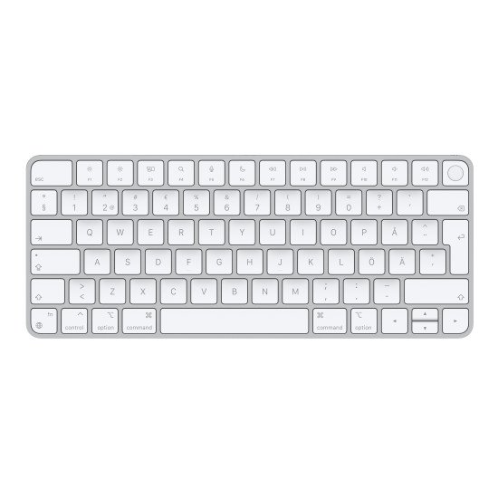 Apple Magic clavier Universel USB + Bluetooth Suédois Aluminium, Blanc