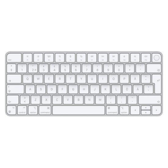 Apple Magic clavier Universel USB + Bluetooth Suédois Aluminium, Blanc