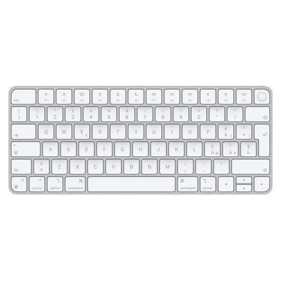 Apple Magic clavier Universel USB + Bluetooth Italien Aluminium, Blanc