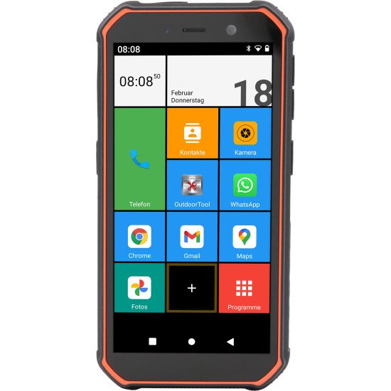 Olympia TREK 14 cm (5.5") Double SIM Android 10.0 4G USB Type-C 3 Go 32 Go 5000 mAh Noir, Orange