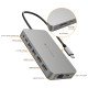 HYPER Dual 4K HDMI 10-in-1 USB-C Hub For M1/M2 MacBooks USB Type-C 104 Mbit/s Argent