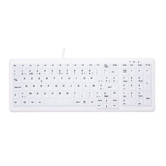 CHERRY AK-C7000 clavier Médical USB AZERTY Belge Blanc