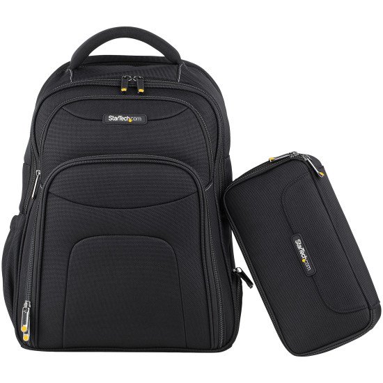 StarTech.com Sac à Dos Ordinateur Portable 17,3 pouces avec Compartiments Amovible pour Accessoires - Sac Informatique Professionnel High Tech - Pour Tous Déplacements - Résistant/Ergonomique - Nylon - PC/Tablette