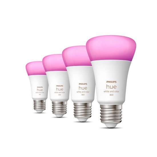 Philips Hue White and Color ambiance A60 - Ampoule connectée E27 - 800 (pack de 4)