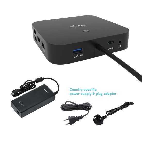 i-tec USB-C HDMI DP Docking Station with Power Delivery 100 W + Universal Charger 112 W