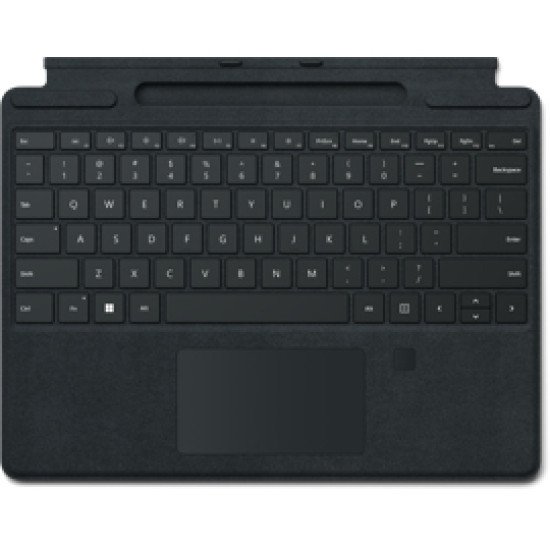 Microsoft Surface Pro Signature Keyboard with Fingerprint Reader QWERTY Italien Microsoft Cover port Noir