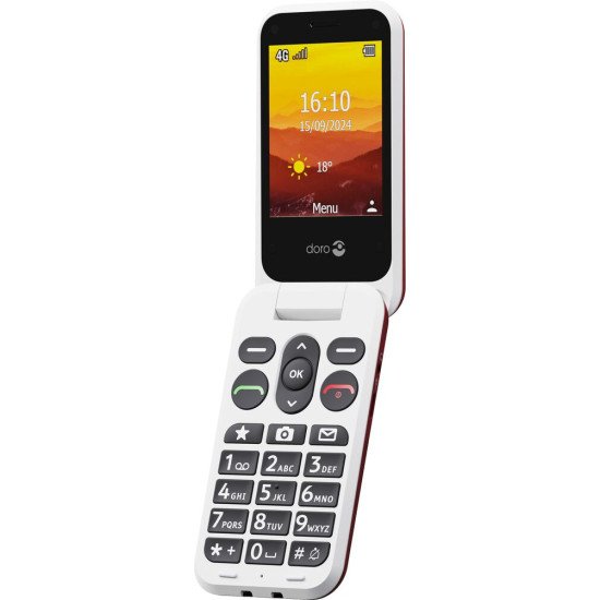 Doro Leva L30 7,11 cm (2.8") 142,7 g Rouge, Blanc Téléphone numérique