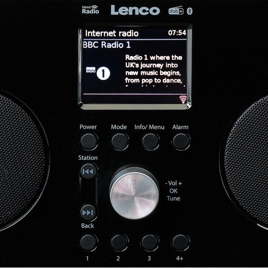 Lenco PIR-645BK Radio portable Numérique Noir