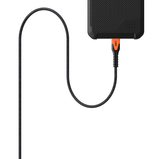 Urban Armor Gear Kevlar câble USB USB 2.0 1,5 m USB C Noir, Orange