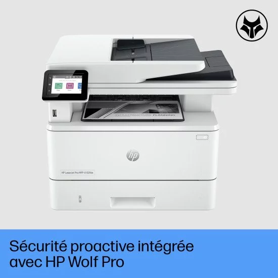 HP LaserJet Pro Imprimante MFP 4102fdn, Noir et blanc, Imprimante pour  Petites/moyennes entreprises, Impression, copie, scan, fax, Éligibilité  Instant Ink; Imprimer depuis un téléphone ou une tablette; Chargeur  automatique de documents; Impression