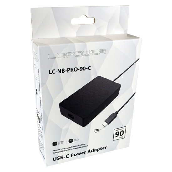 LC-Power LC-NB-PRO-90-C adaptateur de puissance & onduleur Intérieure 90 W Noir