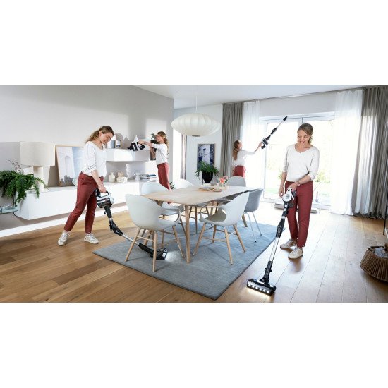 Bosch Unlimited 7 Aspirateur balai Batterie Sec Sans sac Noir, Argent, Blanc