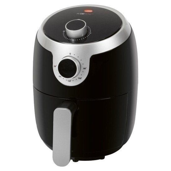 Clatronic FR 3769 H Unique 1,8 L Autonome 1000 W Friteuse d'air chaud Noir, Acier inoxydable