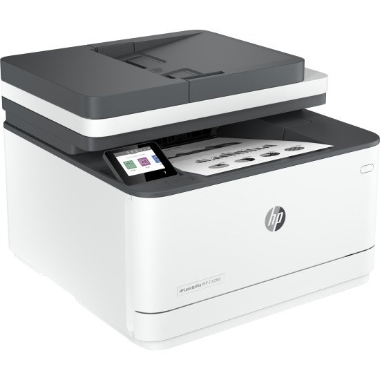 HP LaserJet Imprimante multifonction Pro 3102fdn, Noir et blanc, Imprimante pour Petites/moyennes entreprises, Impression, copie, scan, fax, Chargeur automatique de documents; impression recto-verso; port avant lecteur flash USB; écran tactile