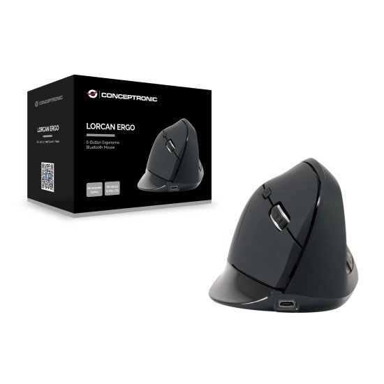 Conceptronic LORCAN03B souris Bureau Droitier Bluetooth Optique 1600 DPI